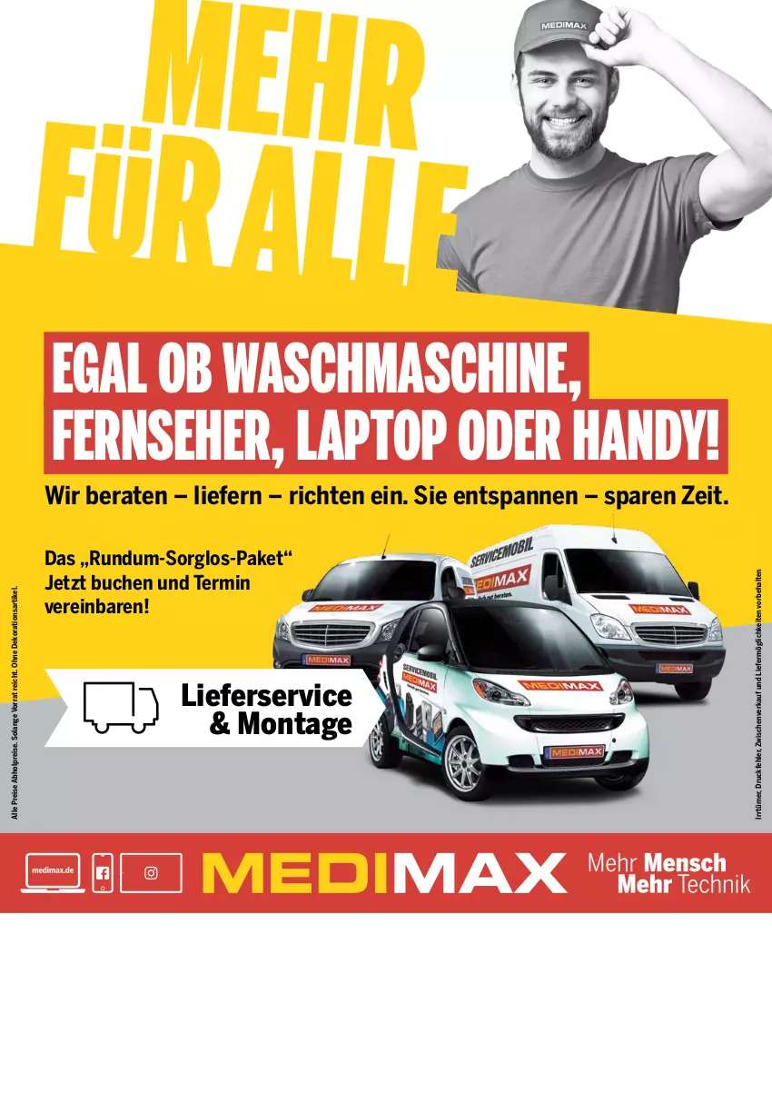 Aktueller Prospekt Medimax - MEDIMAX Prospekt KW01 2022 - von 29.12.2021 bis 06.01.2022 - strona 8 - produkty: abholpreise, buch, dekoration, eis, fernseher, Handy, Laptop, lieferservice, reis, Ti, waschmaschine