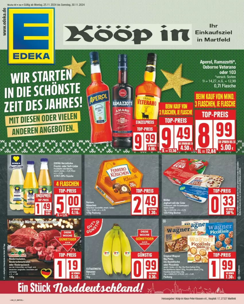 Aktueller Prospekt Edeka - Prospekte - von 25.11 bis 30.11.2024 - strona 1