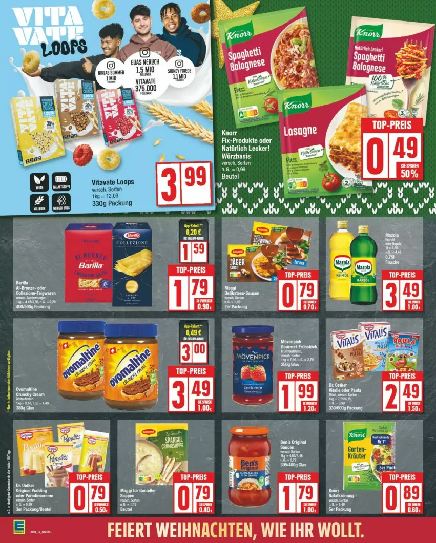 Aktueller Prospekt Edeka - Prospekte - von 25.11 bis 30.11.2024 - strona 12 - produkty: eier, eis, reis, suppe, suppen, Ti, top-preis, vita