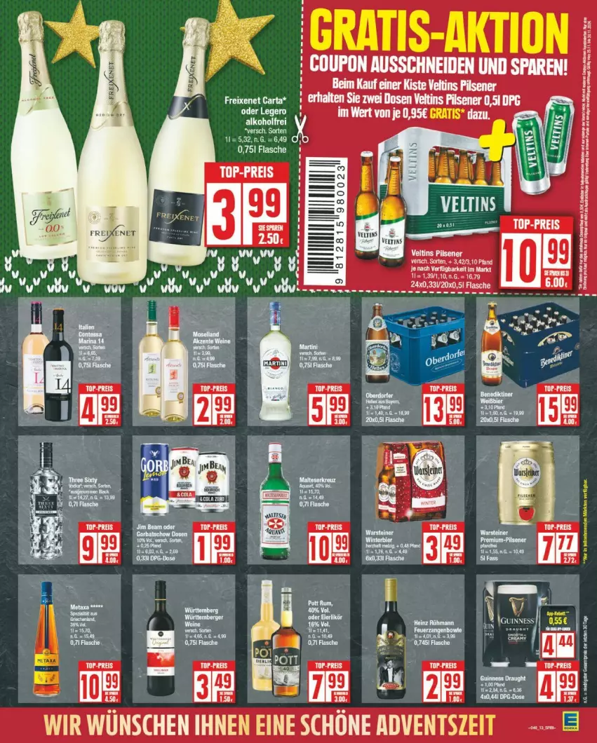 Aktueller Prospekt Edeka - Prospekte - von 25.11 bis 30.11.2024 - strona 13 - produkty: flasche, heinz