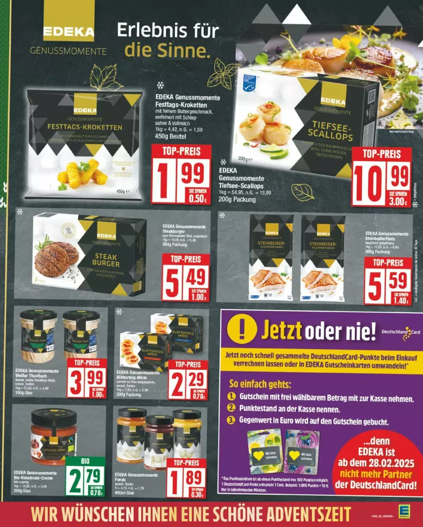 Aktueller Prospekt Edeka - Prospekte - von 25.11 bis 30.11.2024 - strona 9 - produkty: buch, deka, deutschlandcard, eis, ente, gutschein, milch, reis, sahne, Ti, top-preis, vollmilch