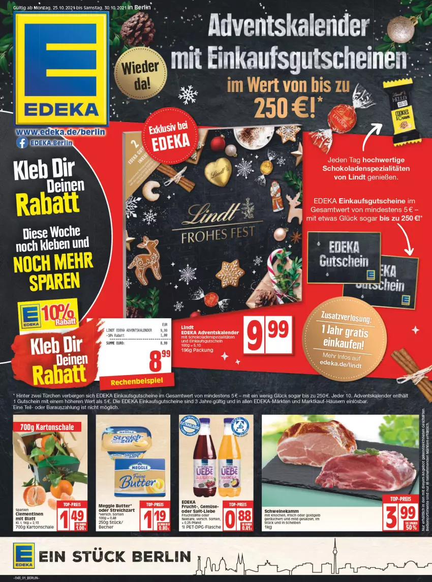 Aktueller Prospekt Edeka - Angebote der Woche - von 25.10 bis 30.10.2021 - strona 1