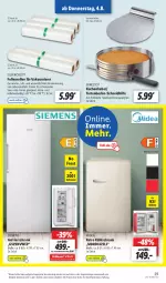 Gazetka promocyjna Lidl - Aktionsprospekt - Gazetka - ważna od 06.08 do 06.08.2022 - strona 29 - produkty: angebot, dell, edelstahl, eis, elle, ernesto, gefrierschrank, kuchen, Kuchenheber, kühlschrank, lebensmittel, Mode, ndk, reis, Schrank, siemens, silvercrest, spülmaschinen, Ti, torte, Vakuumierer, wasser, ZTE
