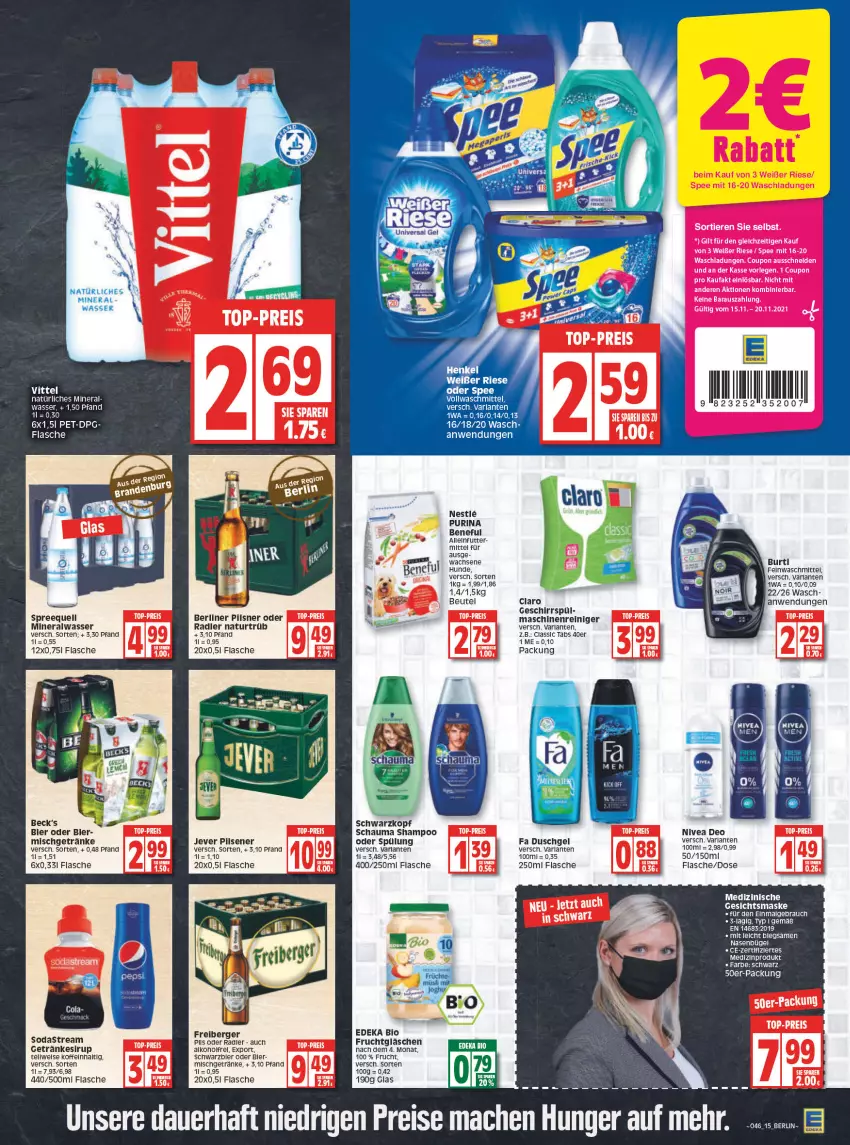 Aktueller Prospekt Edeka - Angebote der Woche - von 15.11 bis 20.11.2021 - strona 15