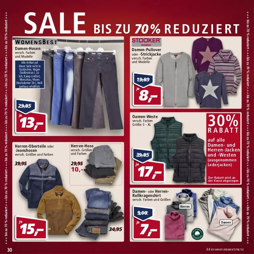 Aktueller Prospekt Real - Real Handzettel - von 24.01 bis 29.01.2022 - strona 30 - produkty: damen-hose, dell, elle, hose, hosen, Jacke, jeans, Mode, Oberteile, Pullover, shirt, Strickjacke, Ti, Weste