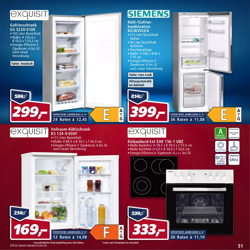 Aktueller Prospekt Real - Real Handzettel - von 24.01 bis 29.01.2022 - strona 51 - produkty: abtauautomatik, auto, backofen, Bau, einbauherd, einbauherd-set, eis, elle, ente, flasche, gefrierkombination, gefrierschrank, kochfeld, kühlschrank, Ofen, reis, rum, Schrank, Spektrum, teller, Ti