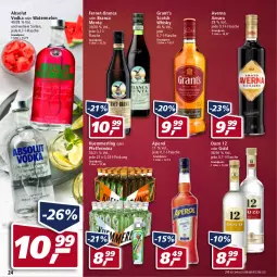 Gazetka promocyjna Real - Real Handzettel - Gazetka - ważna od 29.01 do 29.01.2022 - strona 24 - produkty: Absolut Vodka, amaro, aperol, averna, eis, Fernet, flasche, Grant‘s, kuemmerling, merl, ouzo, ouzo 12, pfeffer, reis, scotch, scotch whisky, vodka, whisky