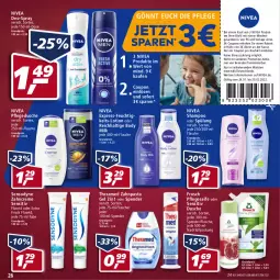 Gazetka promocyjna Real - Real Handzettel - Gazetka - ważna od 29.01 do 29.01.2022 - strona 26 - produkty: body, body milk, coupon, coupons, creme, deo, dusche, eier, eis, flasche, Frosch, Lotion, nivea, pasta, pflegedusche, reis, Seife, sensodyne, shampoo, shampoo oder spülung, spülung, theramed, Ti, zahncreme, zahnpasta