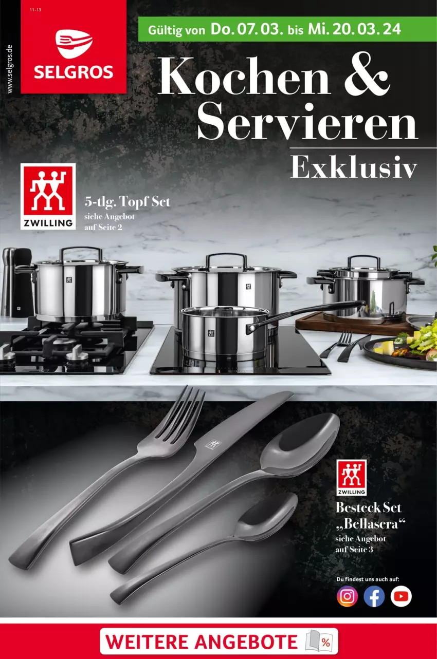 Aktueller Prospekt Selgros - Kochen & Servieren Exklusiv - von 07.03 bis 20.03.2024 - strona 1 - produkty: ananas, angebot, angebote, besteck, Ti