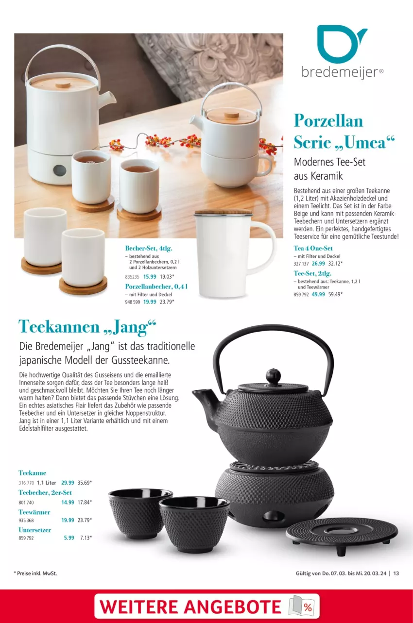 Aktueller Prospekt Selgros - Kochen & Servieren Exklusiv - von 07.03 bis 20.03.2024 - strona 13 - produkty: angebot, angebote, Becher, decke, Deckel, dell, edelstahl, eis, elle, erde, Holz, LG, mac, Mode, reis, Ria, tee, teekanne, Teelicht, Ti, tisch, Untersetzer