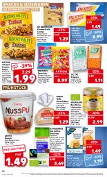 Gazetka promocyjna Kaufland - Gazetka - ważna od 27.07 do 27.07.2022 - strona 22 - produkty: angebot, apfel, auer, aufstrich, Becher, bio, Bio-Kaffee, brot, brotaufstrich, caramel, cracker, creme, cremys, de beukelaer, eis, erdnuss, frucht, honig, kaffee, keks, kirsch, kirsche, mac, müsli, natur, nuss, nuss-nougat-creme, nusspli, orange, riegel, schoko, schokolade, snack, snacks, süsswaren, tee, Ti, wasa, weizenmischbrot, zentis, ZTE