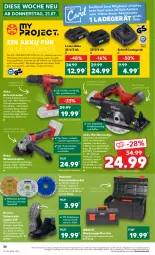 Gazetka promocyjna Kaufland - Gazetka - ważna od 27.07 do 27.07.2022 - strona 30 - produkty: adapter, akku, Akku-Handkreissäge, angebot, angebote, Arbeitsleuchte, Bohrerset, Bohrschrauber, eis, Elan, Elektro, elektrogeräte, ente, Handkreissäge, Holz, koffer, kraft, ladegerät, latte, Leuchte, LG, li-ion-akku, ndk, ohne akku und ladegerät, reis, reiss, Ria, säge, Schal, Ti, tisch, werkzeug, Winkelschleifer, ZTE