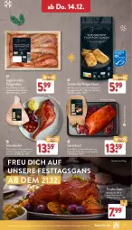 Gazetka promocyjna Aldi Nord - Von Montag - Gazetka - ważna od 16.12 do 16.12.2023 - strona 29 - produkty: braten, eis, filet, Frische Gans, Gänsebrust, Gänsekeulen, garnelen, gin, Holz, Ofen, reis, rwe, Schal, Schale, Steinbeißer, Steinbeißerfilet, Ti, tiefpreis, tisch, ZTE