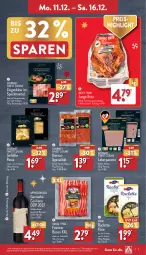 Gazetka promocyjna Aldi Nord - Von Montag - Gazetka - ważna od 16.12 do 16.12.2023 - strona 7 - produkty: aus der tiefkühlung, bacon, eis, emmi, ente, flasche, Käse, Mantel, pasta, pastete, reis, rotwein, salat, Speck, Spezi, Ti, vorspeise, wein, ziegenkäse, ZTE