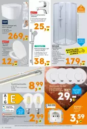 Gazetka promocyjna  - Gazetka - ważna od 13.12 do 13.12.2025 - strona 4 - produkty: armatur, auto, batterie, Bau, brause, brauseschlauch, decke, Deckel, dusche, handbrause, Leuchte, leuchtmittel, passend für alle, Rauch, Reinigung, schlauch, steckdose, Ti, tisch, Wand-Tiefspül-WC, Wanne, waschtisch, waschtischarmatur, wc-sitz