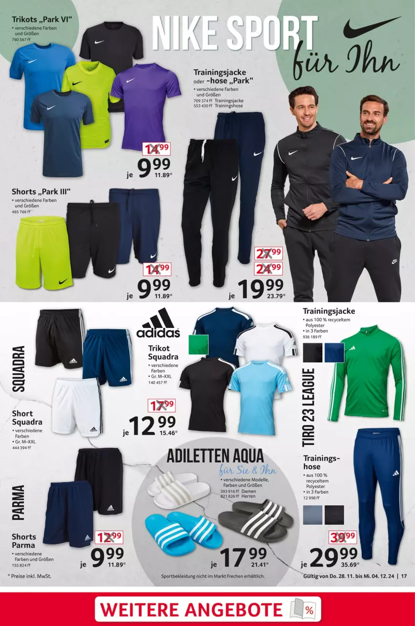 Aktueller Prospekt Selgros - Non Food - von 28.11 bis 04.12.2024 - strona 17 - produkty: aqua, dell, eis, elle, hose, Jacke, kleid, Kleidung, Mode, quad, reis, shorts, Sport, Ti, Trainingshose, Trikot