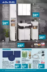 Gazetka promocyjna Aldi Nord - Aldi-Aktuell - Gazetka - ważna od 05.02 do 05.02.2022 - strona 20 - produkty: auer, Bad, badematte, Badmöbel, brause, brauseschlauch, dell, Duftkerze, eis, Germ, gin, handbrause, hochschrank, kerze, möbel, Mode, quad, Ria, schlauch, Schrank, schubkasten, Seitenschrank, spiegel, spiegelschrank, Ti, tisch, türanschlag wechselbar, unterschrank, waschbecken, ZTE