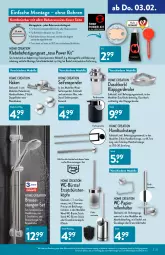 Gazetka promocyjna Aldi Nord - Aldi-Aktuell - Gazetka - ważna od 05.02 do 05.02.2022 - strona 21 - produkty: ACC, accessoires, adapter, Bad, Bebe, brause, bürste, bürsten, decke, Deckel, dell, edelstahl, eis, elle, ente, Garderobe, Germ, gin, Hakenleiste, handbrause, handtuch, korb, latte, Liege, Mode, papier, Papierrollenhalter, Ria, ring, Seife, seifenspender, Teleskop, tesa, Ti, tuc, WC-Bürste, ZTE