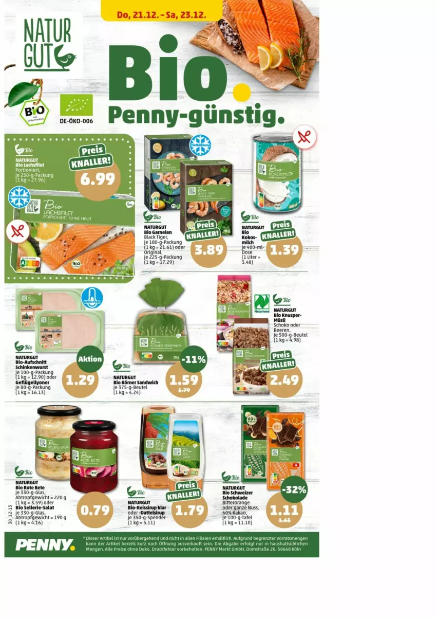 Aktueller Prospekt Penny - Prospekte - von 18.12 bis 23.12.2023 - strona 32 - produkty: beutel, bio, gin, lack, natur, nuss, orange, schoko, Ti, topf