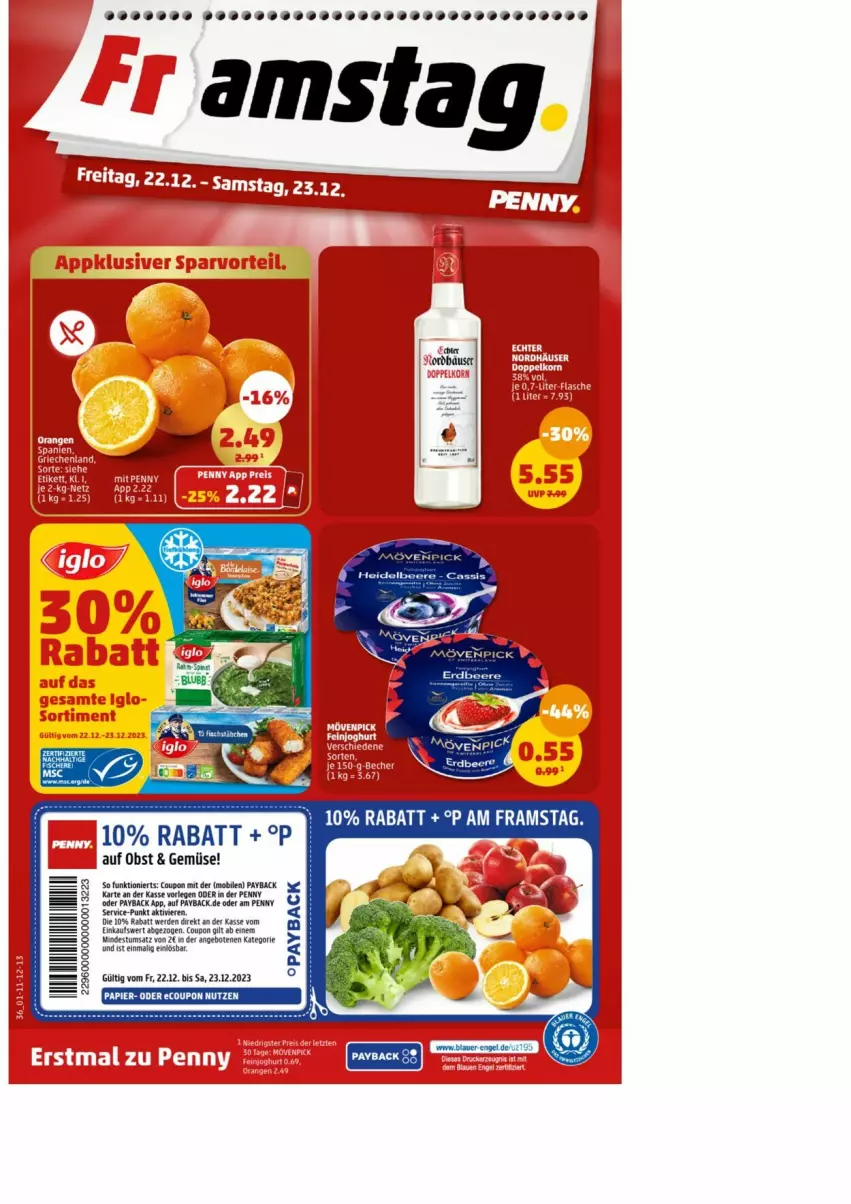 Aktueller Prospekt Penny - Prospekte - von 18.12 bis 23.12.2023 - strona 38 - produkty: angebot, angebote, coupon, erde, obst, payback, Ti, Tiere