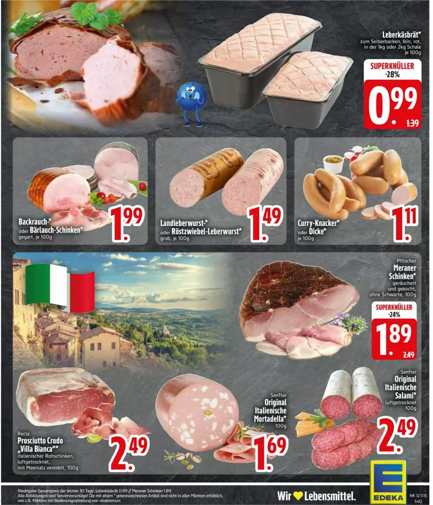 Aktueller Prospekt Edeka - Prospekte - von 16.03 bis 21.03.2026 - strona 15 - produkty: curry, eis, knacker, landleberwurst, leberkäs, leberwurst, reis, rohschinken, salami, Schal, Schale, schinken, senf, wurst, ZTE, zwiebel