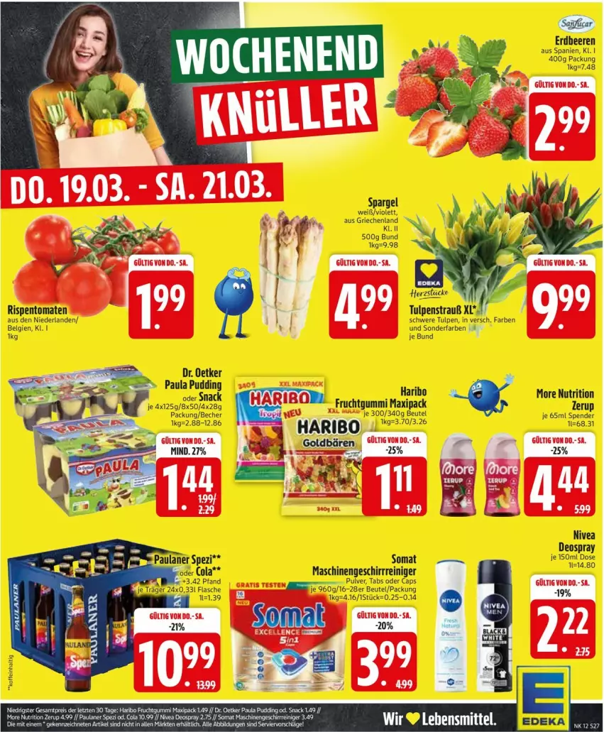 Aktueller Prospekt Edeka - Prospekte - von 16.03 bis 21.03.2026 - strona 27 - produkty: Becher, beere, beeren, beutel, Cap, erdbeere, erdbeeren, frucht, fruchtgummi, geschirr, haribo, LG, reiniger, rispentomaten, snack, Ti, tomate, tomaten