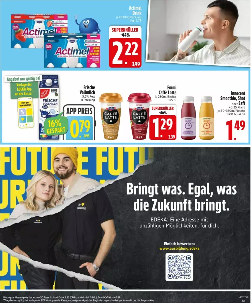 Aktueller Prospekt Edeka - Prospekte - von 16.03 bis 21.03.2026 - strona 5 - produkty: actimel, actimel drink, angebot, Becher, caffe, deka, drink, eis, emmi, flasche, Innocent, latte, LG, milch, reis, ring, saft, smoothie, Ti, usb, vollmilch, ZTE