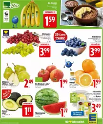 Gazetka promocyjna Edeka - Prospekte - Gazetka - ważna od 21.03 do 21.03.2026 - strona 3 - produkty: ananas, avocado, beere, beeren, beutel, bio, Birnen, deka, frucht, früchte, heidelbeere, heidelbeeren, honig, honigmelone, melone, orange, orangen, payback, snack, tafeläpfel, tafelbirnen, tafeltrauben, Ti, trauben, wasser, wassermelone