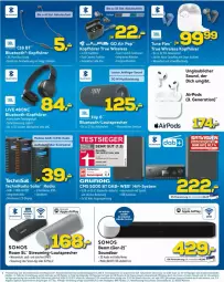 Gazetka promocyjna Euronics - Prospekte - Gazetka - ważna od 07.09 do 07.09.2022 - strona 8 - produkty: Apple, eis, ente, lautsprecher, Pods, Radio, Sonos, soundbar, Ti, wasser