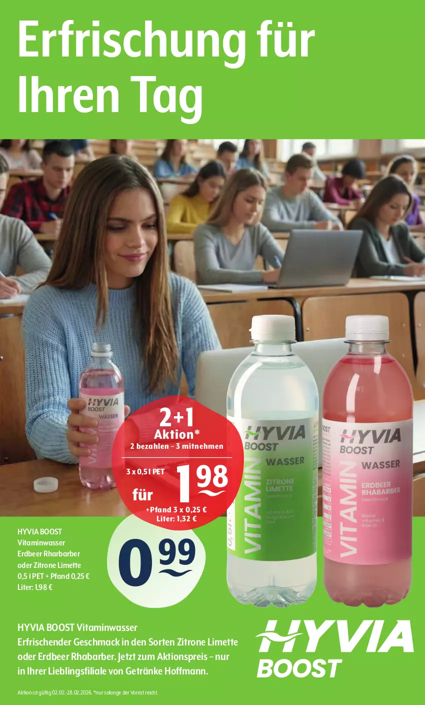 Aktueller Prospekt Getraenke Hoffmann - Prospekte - von 02.02 bis 07.02.2026 - strona 12 - produkty: aktionspreis, eis, getränk, getränke, limette, mac, Mett, reis, rhabarber, Ti, vita, wasser, zitrone