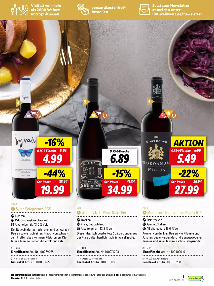 Aktueller Prospekt Lidl - Beste Weine für jeden Anlass - von 29.10 bis 30.11.2021 - strona 11