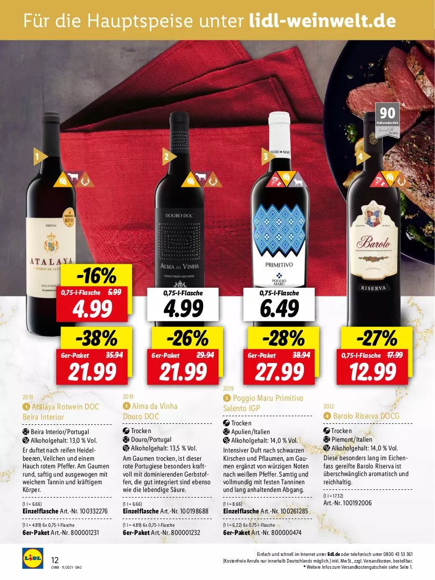 Aktueller Prospekt Lidl - Beste Weine für jeden Anlass - von 29.10 bis 30.11.2021 - strona 12