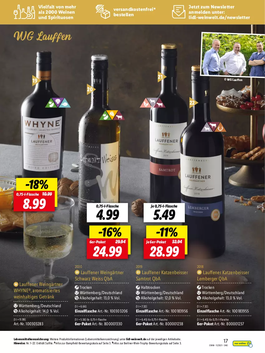 Aktueller Prospekt Lidl - Beste Weine für jeden Anlass - von 29.10 bis 30.11.2021 - strona 17