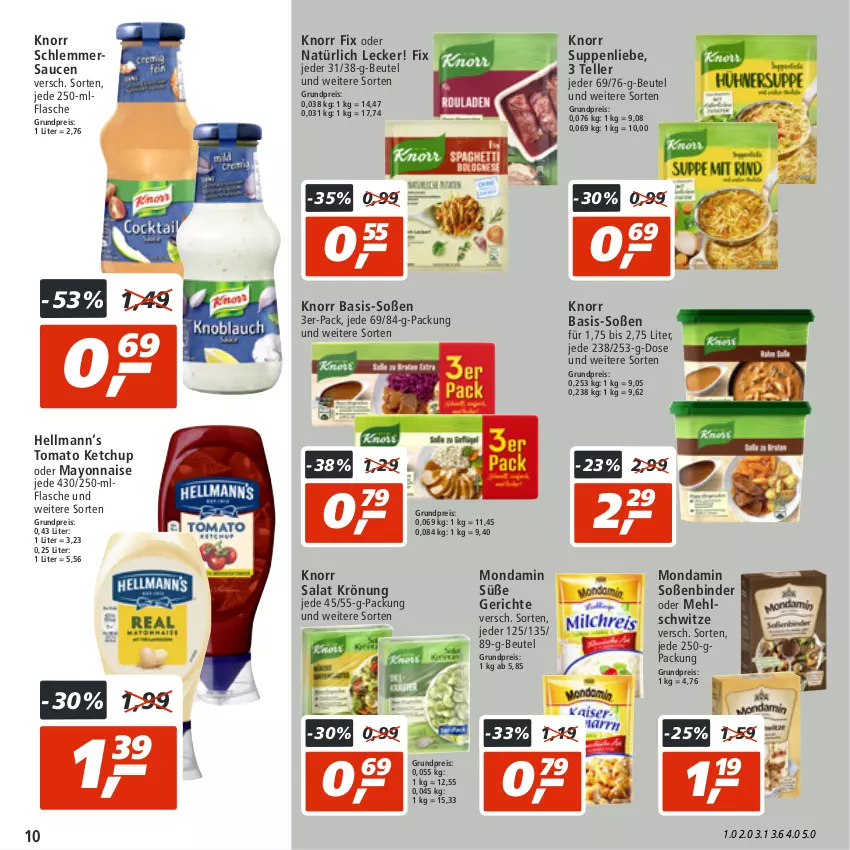 Aktueller Prospekt Real - von 05.09 bis 10.09.2022 - strona 10 - produkty: beutel, eis, elle, flasche, ketchup, knorr, knorr fix, mayonnaise, mehl, mondamin, reis, salat, sauce, saucen, schlemmersauce, schlemmersaucen, Soße, suppe, suppen, suppenliebe, teller, tomato ketchup, Yo