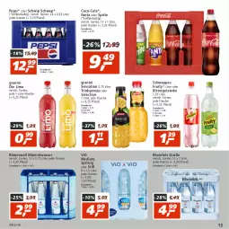 Gazetka promocyjna Real - Gazetka - ważna od 10.09 do 10.09.2022 - strona 13 - produkty: Alwa, coca-cola, cola, eis, elle, fanta, fanta oder, fanta oder sprite, flasche, getränk, getränke, granini, granini die limo, limo, mineralwasser, nuss, oder sprite, pepsi, reis, rheinfels quelle, schweppes, Schwip Schwap, sprite, Ti, wasser