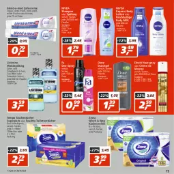 Gazetka promocyjna Real - Gazetka - ważna od 10.09 do 10.09.2022 - strona 19 - produkty: blend-a-med, body, body lotion, body milk, creme, deo, dove, duschgel, eis, elnett, flasche, fleisch, haarspray, kräuter, küche, Küchen, küchenrolle, küchenrollen, listerine, Lotion, mint, mousse, mundspülung, nivea, oder kräuter, reis, shampoo, shampoo oder spülung, spülung, Tasche, taschen, taschentücher, Tempo, Ti, toilettentücher, tücher, zahncreme, zewa