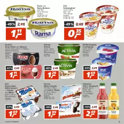 Gazetka promocyjna Real - Gazetka - ważna od 10.09 do 10.09.2022 - strona 7 - produkty: activia, Becher, danone, danone activia, Dany, dany sahne, dessert, direktsaft, eis, ferrero, flasche, frucht, Fruchtquark, joghur, joghurt, Kinder, kinder pingui, milch, milch-schnitte, monte, mousse, pingui, quark, rama, reis, saft, sahne, Sahnejoghurt, schoko, Ti, valensina, weihenstephan, zott, Zott Monte