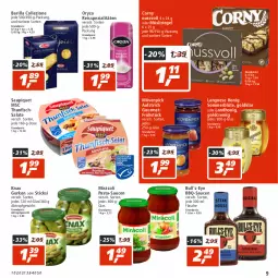 Gazetka promocyjna Real - Gazetka - ważna od 10.09 do 10.09.2022 - strona 9 - produkty: aufstrich, barilla, bbq-sauce, Blüte, corny, eis, fisch, flasche, gurke, gurken, honig, langnese, Mirácoli, mövenpick, müsli, Müsliriegel, nuss, oryza, pasta, pasta-sauce, reis, reiss, riegel, salat, salate, sauce, saucen, saupiquet, Spezi, thunfisch, Thunfischsalat, Ti