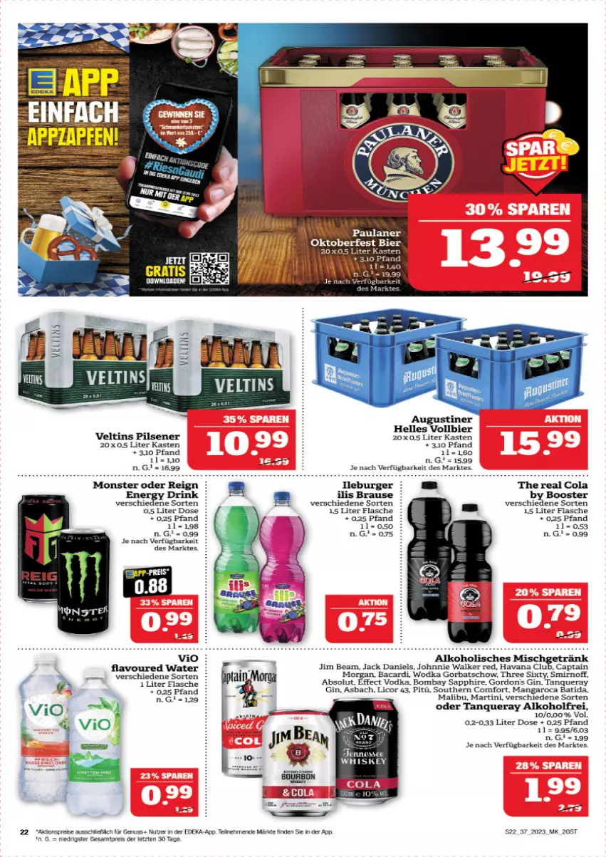 Aktueller Prospekt Marktkauf - Prospekt - von 10.09 bis 16.09.2023 - strona 23 - produkty: aktionspreis, alkohol, bacardi, batida, bier, bombay sapphire, brause, burger, Cap, cola, deka, drink, Effect, eis, elle, energy drink, flasche, getränk, gin, Gorbatschow, gordon, Havana Club, jack daniel, jack daniels, jim beam, johnnie walker, licor, licor 43, Malibu, mangaroca, martini, nuss, pils, pilsener, reis, sapphire, smirnoff, Southern Comfort, Tanqueray, Three Sixty, Ti, veltins, veltins pilsener, vodka, whiskey, wodka, ZTE