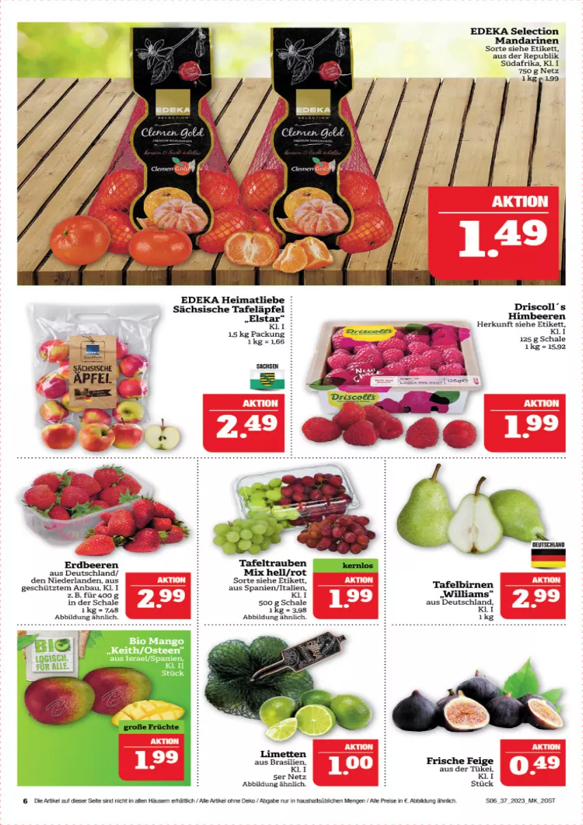 Aktueller Prospekt Marktkauf - Prospekt - von 10.09 bis 16.09.2023 - strona 7 - produkty: Bau, beere, beeren, bio, deka, eis, erdbeere, erdbeeren, himbeer, himbeere, himbeeren, mandarine, mandarinen, mango, reis, Schal, Schale, tafeläpfel, tafeltrauben, Ti, trauben, ZTE