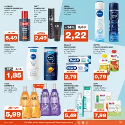 Gazetka promocyjna Real - Gazetka - ważna od 05.08 do 05.08.2023 - strona 19 - produkty: alpecin, cin, coffein, creme, deo, deospray, duschgel, elmex, frucht, Guhl, haarspray, hipp, LG, meridol, mundspülung, nivea, oral-b, shampoo, spülung, Taft, Ti, windeln, zahncreme