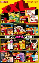 Gazetka promocyjna Norma - Norma - Gazetka - ważna od 12.08 do 12.08.2024 - strona 8 - produkty: ACC, Allzweckbeutel, Allzwecktücher, Alwa, backfisch, ball, Becher, beutel, bio, biozidprodukte, Birnen, brustfilet, Cap, cappuccino, chia, cin, citrus, eis, erdnüsse, filegro, filet, fisch, flasche, fleisch, frischkäse, getränk, himbeer, kaffee, Käse, kirsch, kühlregal, latte, latte macchiato, mac, macchiato, mais, mandel, mandeln, mineralwasser, natur, oder cappuccino, Ofen, ofen-backfisch, pfirsich, pistazien, pizza, Rauch, regal, riegel, ring, rwe, sahne, salz, schnitten, snack, steak, steaks, Ti, tücher, wasser, weck, Wild, wild berry