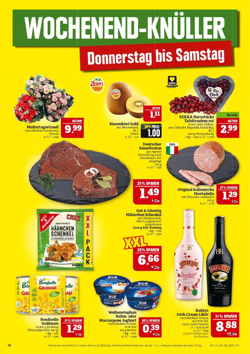 Aktueller Prospekt Marktkauf - Prospekt - von 04.05 bis 10.05.2025 - strona 38 - produkty: aktionspreis, auer, baileys, Becher, braten, deka, dell, eis, Elan, flasche, gewürz, henkel, irish cream, likör, mit pistazien, nuss, pistazien, reis, schenkel, Ti, ZTE