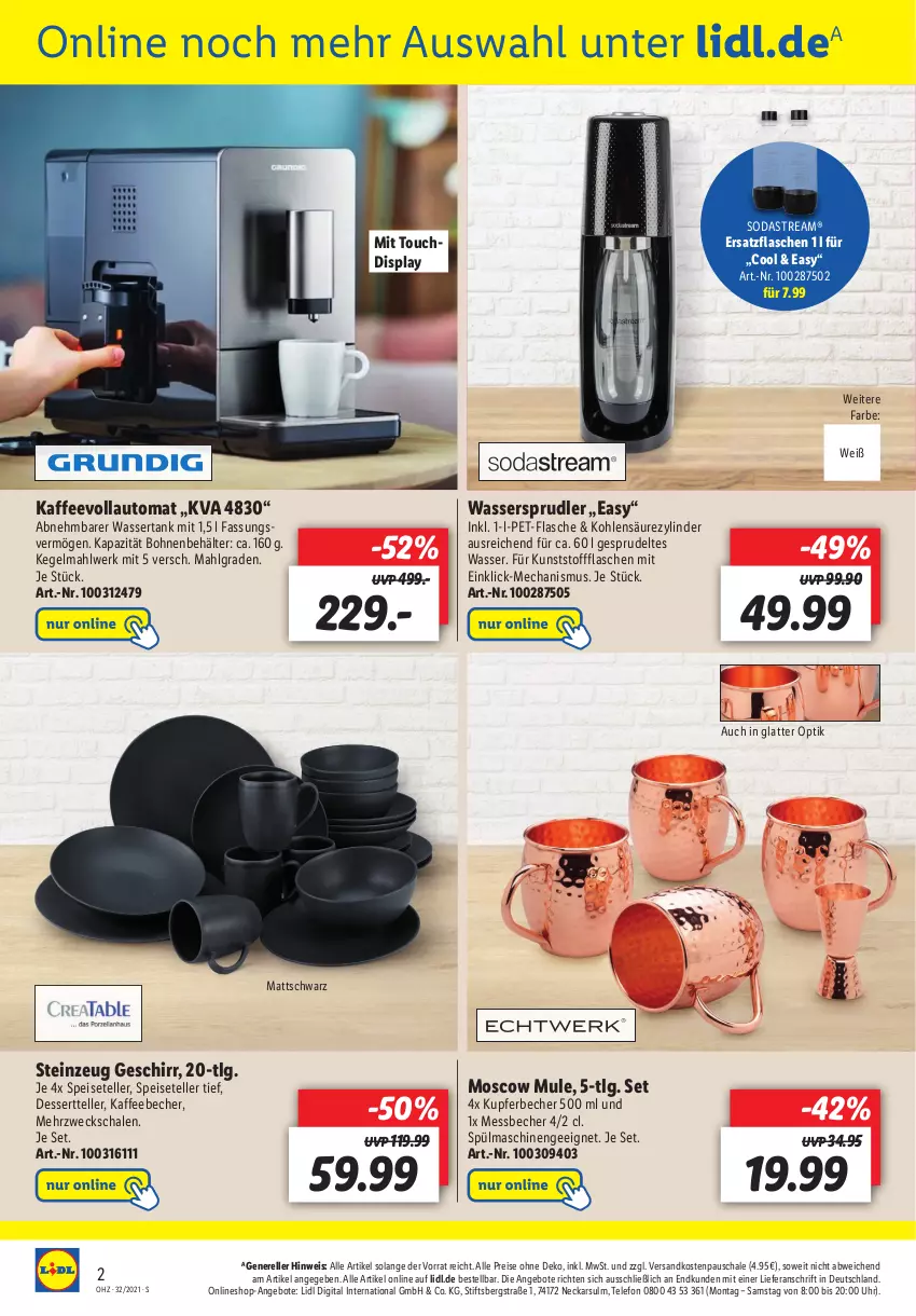 Aktueller Prospekt Lidl - Onlineshop-Highlights der Woche - von 31.07 bis 15.08.2021 - strona 2