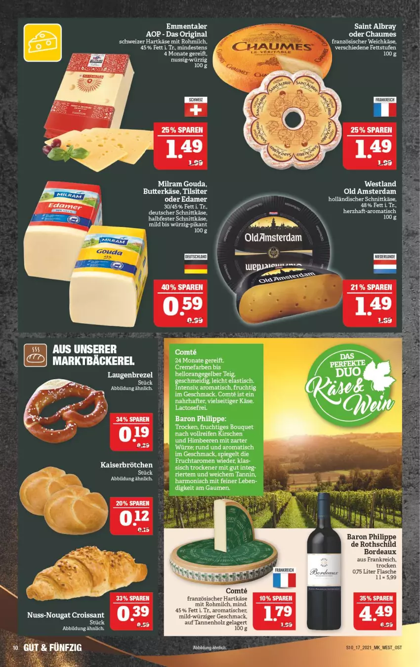 Aktueller Prospekt Marktkauf - Prospekt - von 25.04 bis 30.04.2021 - strona 10 - produkty: albray, asti, beere, beeren, brötchen, butter, butterkäse, chaumes, creme, Croissant, eier, flasche, frucht, halbfester schnittkäse, hartkäse, himbeer, himbeere, himbeeren, Holz, Kaiser, Käse, mac, milch, nuss, orange, saint albray, schnittkäse, schweizer hartkäse, spiegel, tee, Ti, Tilsiter, tisch