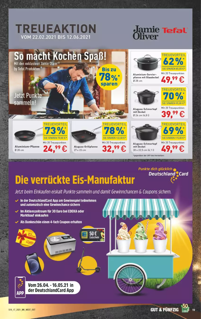 Aktueller Prospekt Marktkauf - Prospekt - von 25.04 bis 30.04.2021 - strona 19 - produkty: auto, coupon, decke, Deckel, deutschland card, deutschlandcard, elle, gewinnspiel, Glasdeckel, grill, Grillpfanne, mac, pfanne, tefal, teller, Ti, tisch, topf