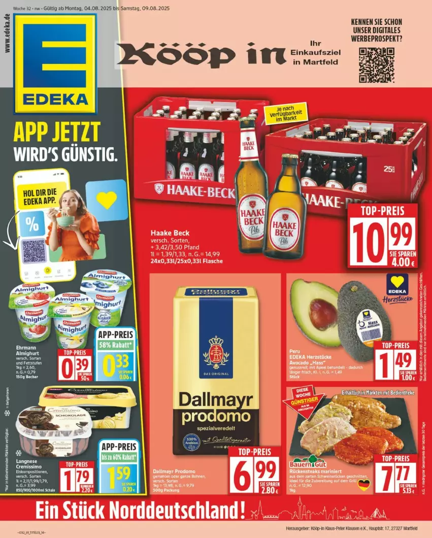 Aktueller Prospekt Edeka - Prospekte - von 04.08 bis 09.08.2025 - strona 1 - produkty: deka, Ti