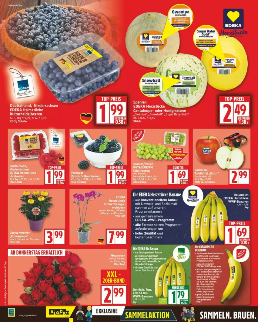 Aktueller Prospekt Edeka - Prospekte - von 04.08 bis 09.08.2025 - strona 2 - produkty: ball, banane, bananen, deka, eier, eis, ente, honig, honigmelone, mac, melone, pflanze, pflanzen, reis, rosen, sac, tee, Ti, top-preis