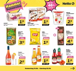 Gazetka promocyjna Netto - Woche 35 - Gazetka - ważna od 02.09 do 02.09.2023 - strona 27 - produkty: amicelli, Cap, cappuccino, chips, cin, eis, eiskaffee, erde, kaffee, ketchup, Kinder, kinder bueno, oder cappuccino, raffaello, riegel, suppe, Ti, tomate, tomaten, tomatenketchup, valensina