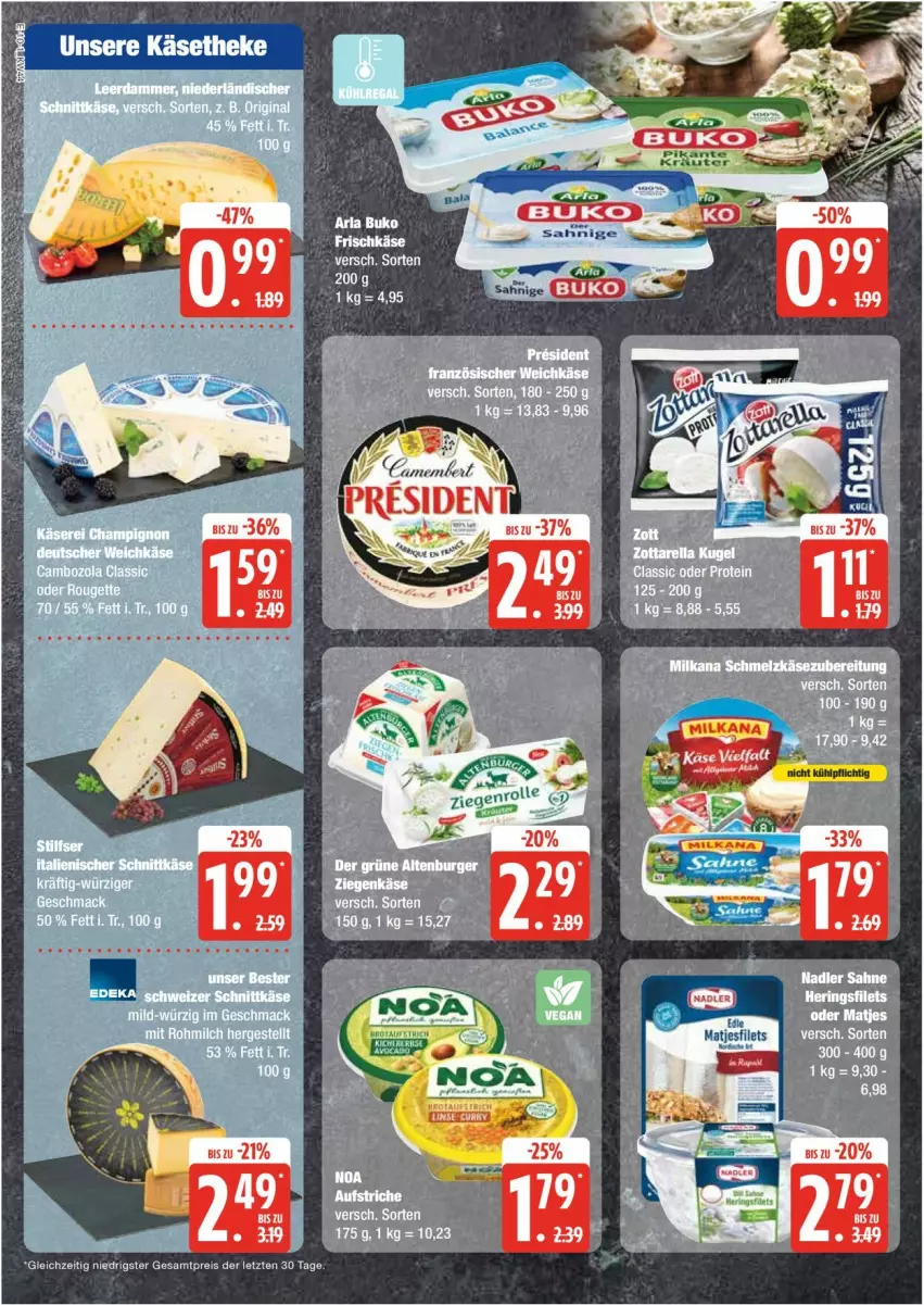 Aktueller Prospekt Edeka - Prospekte - von 28.10 bis 02.11.2024 - strona 10 - produkty: arla, arla buko, Buko, deka, eis, frischkäse, Käse, mac, milch, reis, tee, Ti, ZTE